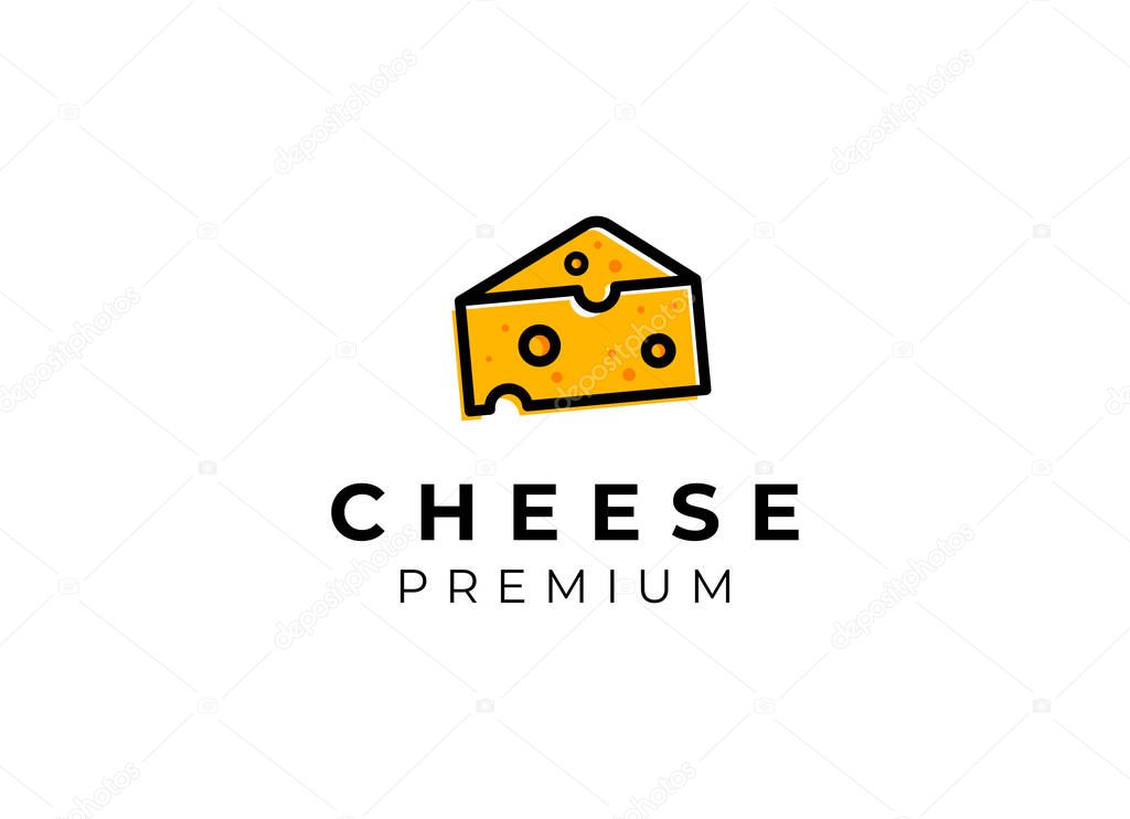 Cheese and bakery logo design. Premium cheese shop logo vector