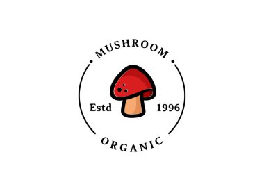 Mantar çiftliği logosu tasarımı, mantar ürünü için marka logosu
