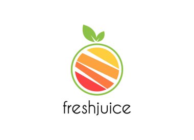 Meyve suyu taze afişi. Portakal, limon suyu, sağlıklı tasarım şablonu.