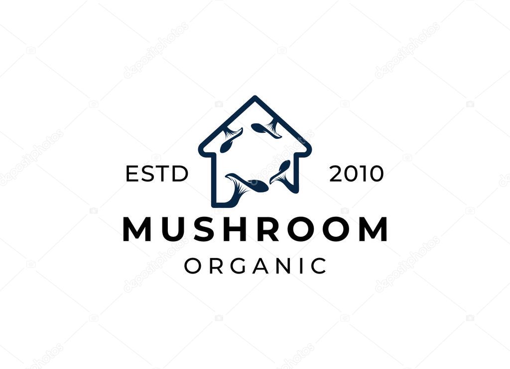 Mushroom farm logo design, brand logo for mushroom product