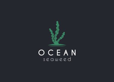 Modern ve minimalis deniz yosunu logosu tasarımı