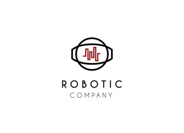 Şirin robotik logo tasarımı. Sohbet botu Yapay Temsilcilik Logosu Tasarımı