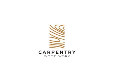 Marangozluk, marangozluk, kereste işçileri, kereste fabrikası hizmetleri için amblem logosu taşıyıcısı