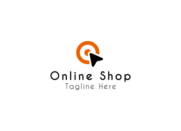 Minimalistyczne Proste Ikony Logo Zakupów Online Logo Sklepu Internetowego — Wektor stockowy