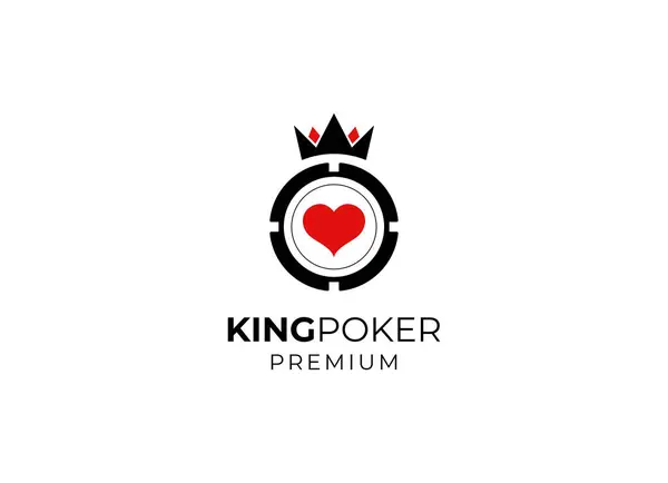 Дизайн Логотипа Покер Клуба Вектор Логотипа Покерной Монеты Лицензионные Стоковые Векторы