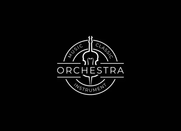 Violin Viola Orchestra Logo Design Royalty Free Stock Illustrations