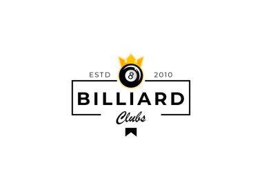 Bilardo kulüp logosu tasarım şablonu