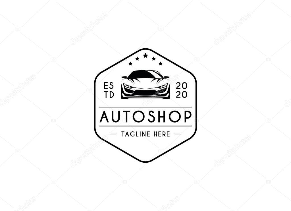 Automotive car shop, garage, dealer logo design.