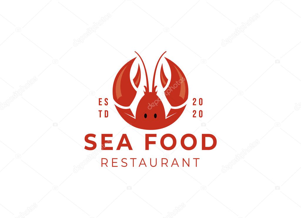 Crayfish Prawn Shrimp Lobster Claw Seafood Logo Design Inspiration