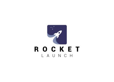 Kalkış Roket Jet Jet Uzay Modern logo kelimesi logoyu tasarlıyor