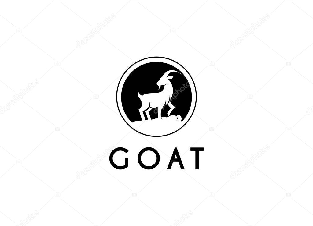 Goat logo design. Goat farming and fresh milk logo.