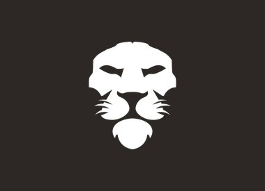 Aslan Başı Logo Vektör Şablonu Çizim Tasarımı