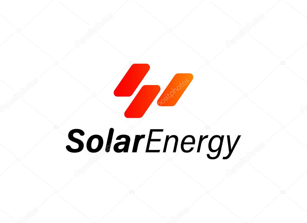 Solar panel energy logo design. Electric energy logo design