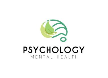 Sembol özgürlüğü ve psikoloji için beyin logosu tasarımı. Psikoloji logo vektör tasarımı