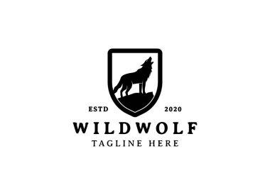 Vahşi Kurt Logosu Tasarımı. Kurt logosu tasarımı silueti