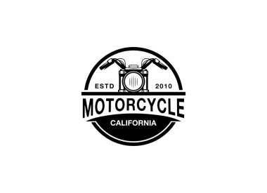 Motosiklet klasik logo tasarımı, California motorcularının logo tasarımı
