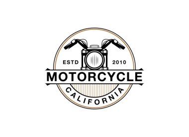 Motosiklet klasik logo tasarımı, California motorcularının logo tasarımı