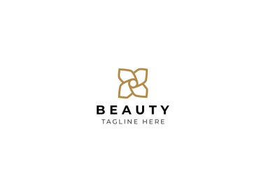 Güzel, lüks çiçek logosu tasarım şablonu. Çiçek logosu tasarımı