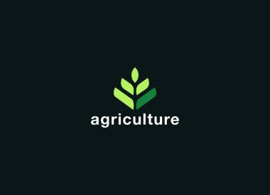 Çiftçilik, tarım, tarım, tarla, doğal hasat, çiftçi birliği ve daha fazlası için vektör logosu tasarımı.
