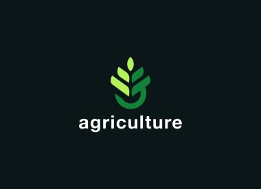 Çiftçilik, tarım, tarım, tarla, doğal hasat, çiftçi birliği ve daha fazlası için vektör logosu tasarımı.