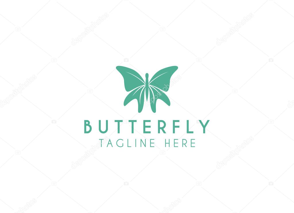 Butterfly logo. Luxury line logotype design. Universal premium butterfly symbol logotype.