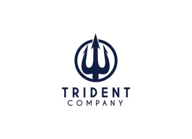 Trident Neptune Şirketi LoGod tasarımı. Trident Neptün Tanrısı Poseidon Triton Kral Shiva Spear logo tasarımı