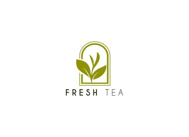 Birinci sınıf ve minimalist yaprak çay logosu tasarımı. Birinci kalite organik çay yaprağı logosu tasarımı. İş, rozet, bitkisel ve kafe logosu.