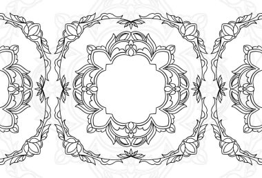 mandala dekoratif unsur süsleme süslemesel doğrusal çizim el yazması desen geometrik grafik arkaplan