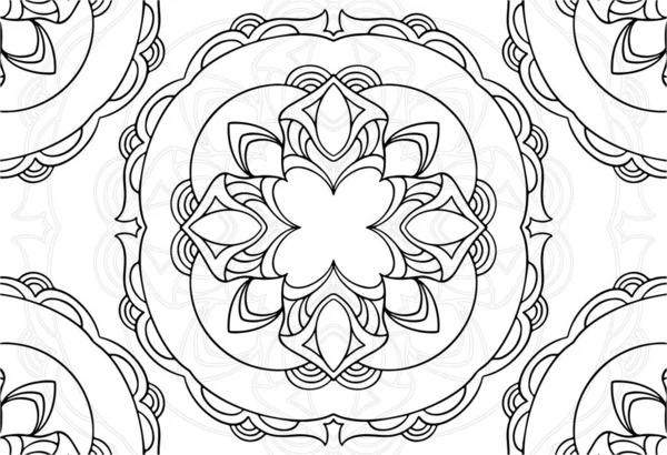 Manadala Elemento Decorativo Diseño Ornamental Ornamento Dibujo Mano Alzada Fondo — Vector de stock