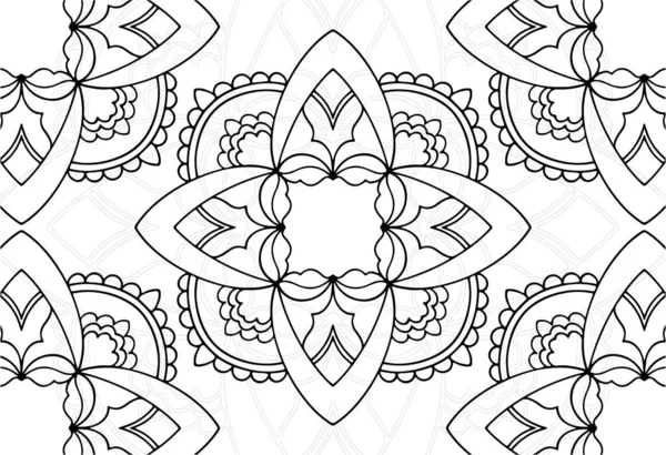Manadala Decorative Element Ornamental Design Ornament Freehand Drawing Background Postcard — Stock Vector