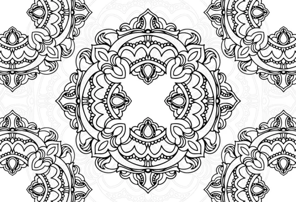 Mandala Élément Décoratif Conception Ornementale Ornement Dessin Main Levée Fond — Image vectorielle
