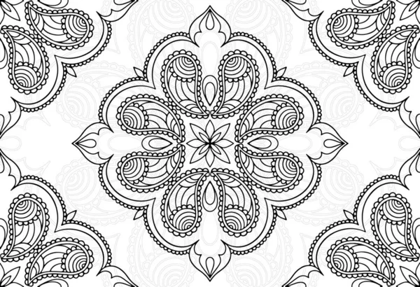 Mandala Dekorativní Prvek Dekorativní Design Ornament Kresba Zblízka Pozadí Pohlednice — Stockový vektor