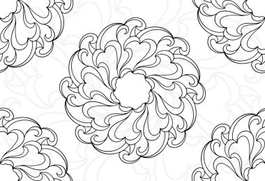 mandala dekoratif elementler dekoratif kompozisyon süslemesi freehand çizim deseni