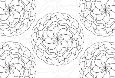 mandala dekoratif elementler dekoratif kompozisyon süslemesi freehand çizim deseni