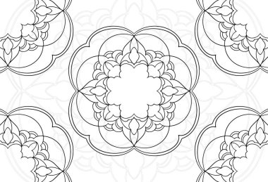 mandala dekoratif elementler dekoratif kompozisyon süslemesi freehand çizim deseni