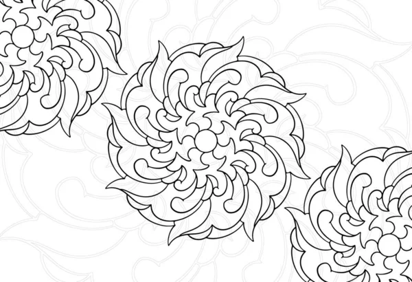 Mandala Element Dekoracyjny Dekoracyjny Kompozycja Ornament Freehand Rysunek Wzór Druku — Wektor stockowy