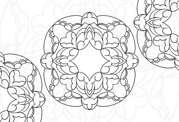 Mandala Elemento Decorativo Decoração Composição Ornamento Desenho Mão Livre Padrão — Vetor de Stock