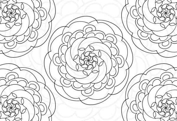 Mandala Dekoratif Element Dekoratif Kompozisyon Süslemesi Freehand Desen Çizim Deseni — Stok Vektör