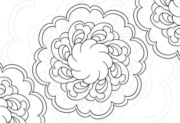 Mandala Decoratieve Element Decoratieve Samenstelling Ornament Freehand Tekening Patroon Print — Stockvector