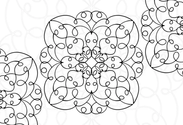 Mandala Dekoratives Element Ornamental Zusammensetzung Ornament Freihändig Zeichnung Muster Drucken — Stockvektor