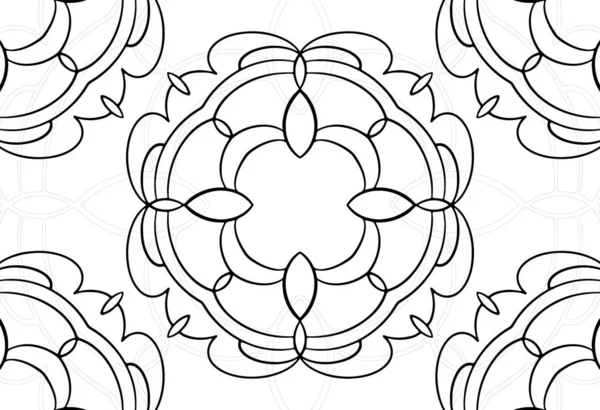 曼陀罗装饰元素装饰构图装饰品手绘线条设计 — 图库矢量图片