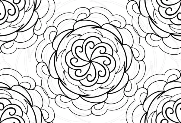 Mandala Elemento Decorativo Ornamental Composición Ornamento Dibujo Mano Alzada Diseño — Archivo Imágenes Vectoriales