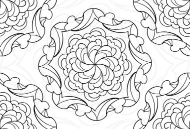 mandala dekoratif element dekoratif kompozisyon süslemesi freehand çizim deseni baskı çizim çizim çizimi kartpostal arkaplanı