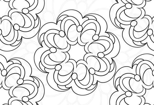 Mandala Dekoratif Unsur Dekoratif Kompozisyon Süslemesi Yazısıyla Baskı Çizimi Çizgi — Stok Vektör