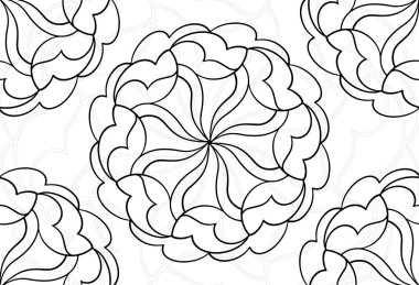 mandala dekoratif unsur dekoratif süsleme serbest yazım desen çizim çizim çizimi kartpostal arkaplan tasarımı ana hatlı dekorasyon