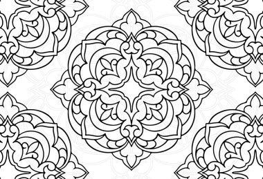 mandala dekoratif unsur dekoratif süsleme serbest yazım desen çizim çizim çizimi kartpostal arkaplan tasarımı ana hatlı dekorasyon