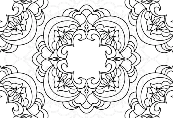 Mandala Dekoratív Elem Dísz Összetétel Dísz Szabadkézi Rajz Minta Nyomtatás — Stock Vector