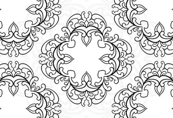 Декоративный Элемент Мандала Орнаментальная Композиция Орнамент Рисунок Рисунок Рисунок Рисунок — стоковый вектор