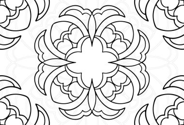 mandala dekoratif unsur dekoratif süsleme serbest yazım desen çizim çizim çizimi kartpostal arkaplan tasarımı ana hatlı dekorasyon