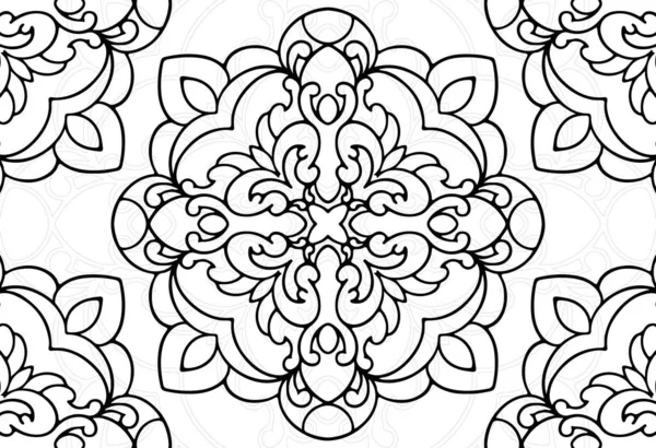 Декоративный Элемент Мандала Орнаментальная Композиция Орнамент Рисунок Рисунок Рисунок Рисунок — стоковый вектор